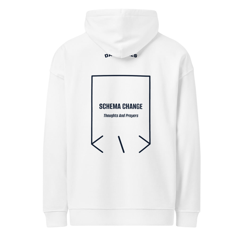 Schema Change — White French Navy back mockup