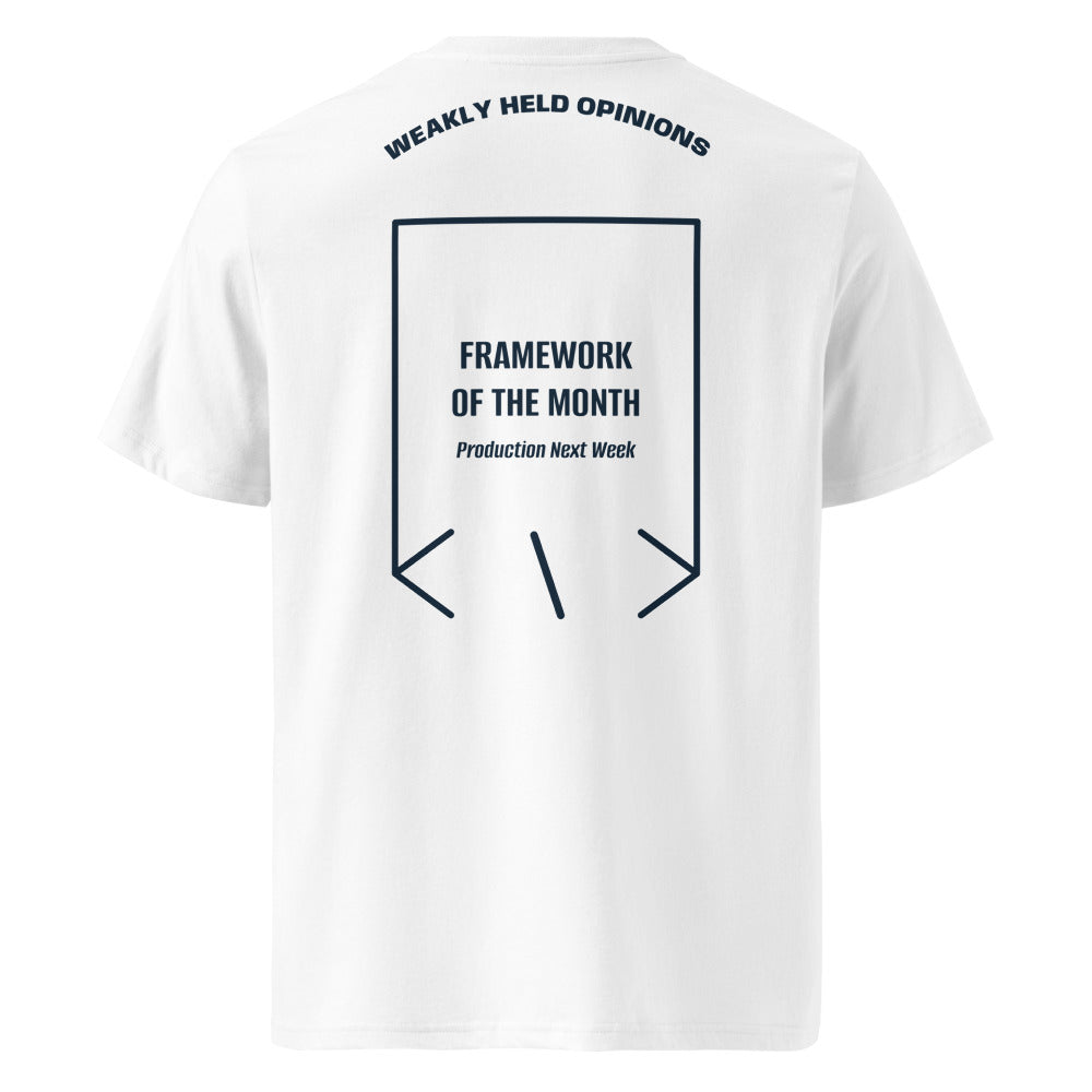 Framework Of The Month — White French Navy back mockup