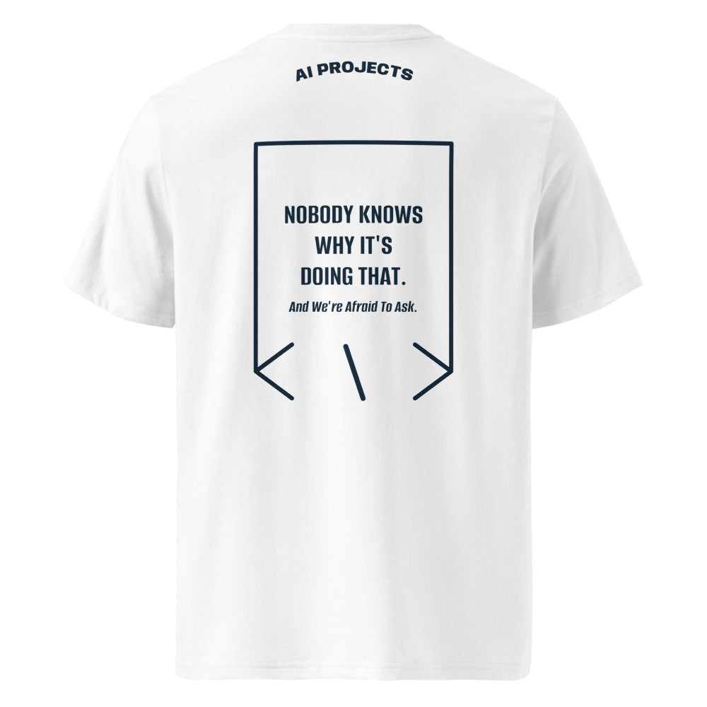 Nobody Knows Why It's Doing That. — White French Navy back mockup