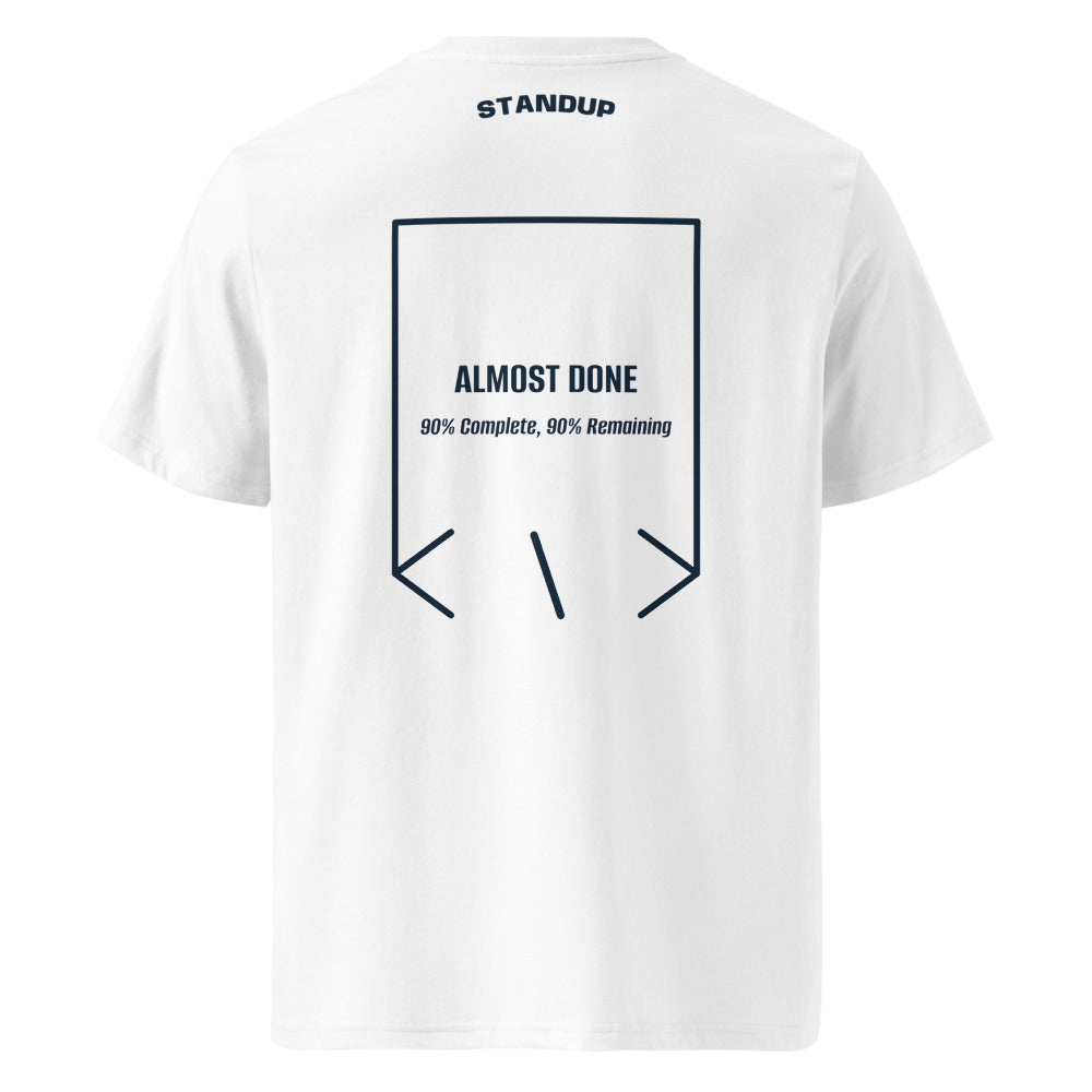 Almost Done — White French Navy back mockup
