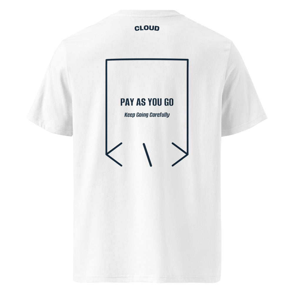 Pay As You Go — White French Navy back mockup