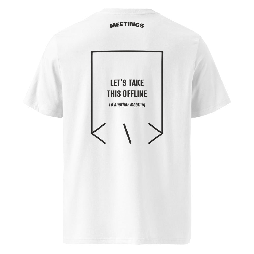 Let's Take This Offline — White Dark Heather Grey back mockup