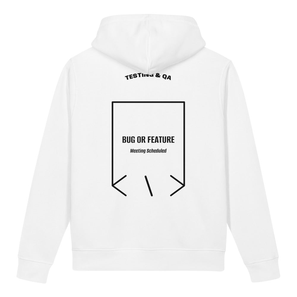 Bug Or Feature — White Black back mockup
