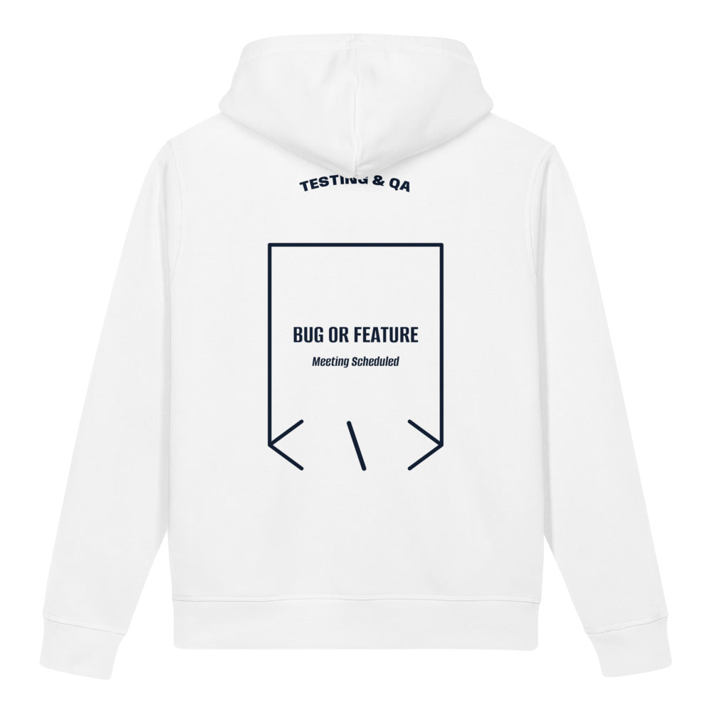 Bug Or Feature — White French Navy back mockup