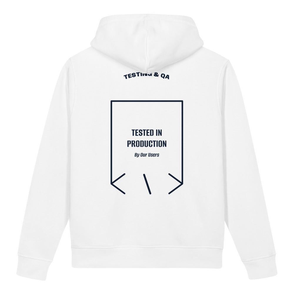 Tested In Production — White French Navy back mockup