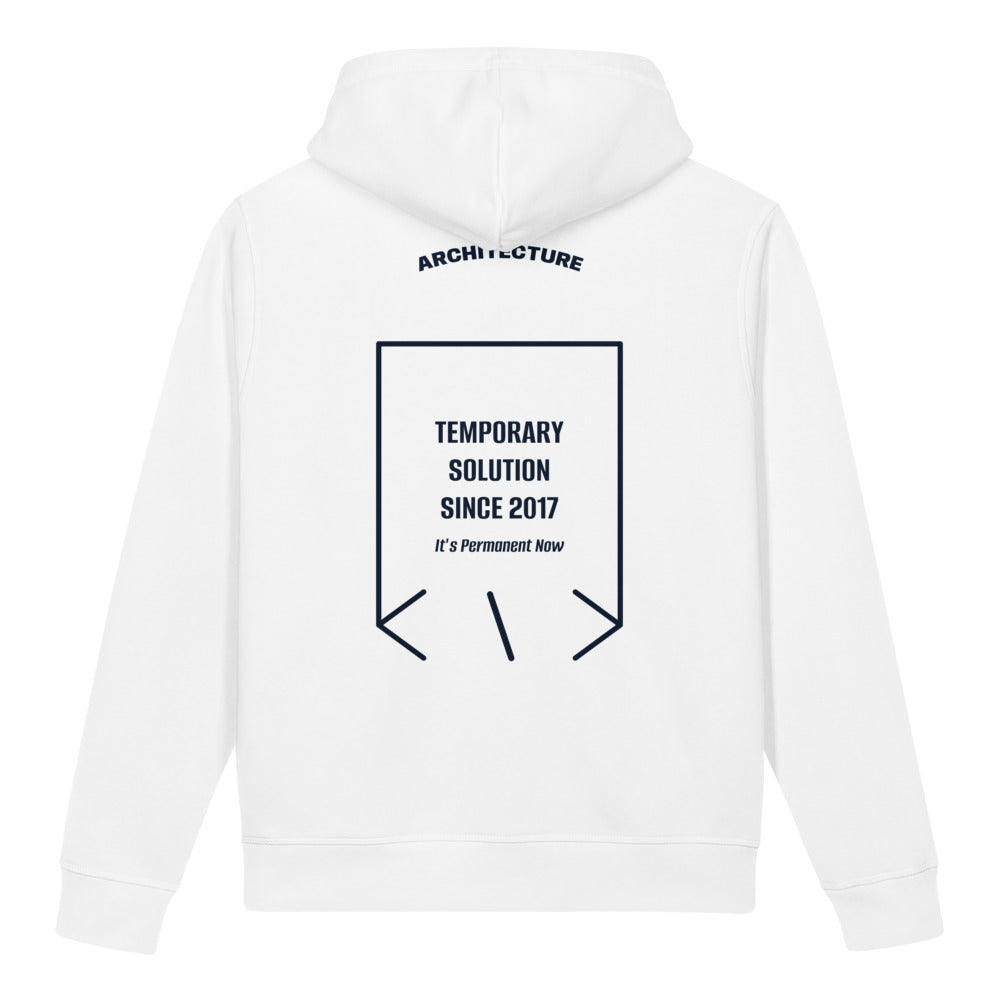 Temporary Solution Since 2017 — White French Navy back mockup