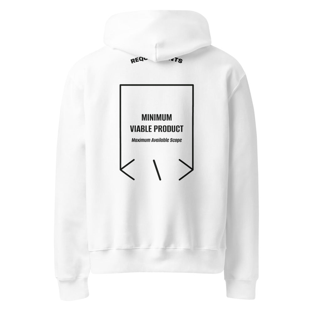 Minimum Viable Product — White Vintage Black back mockup