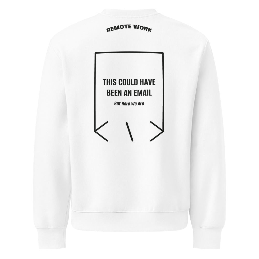 This Could Have Been An Email — White Vintage Black back mockup