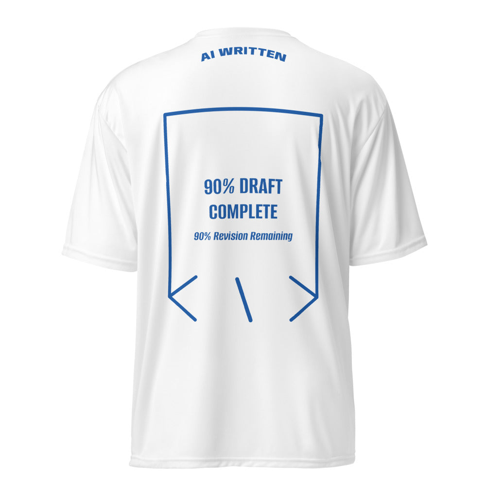 90% Draft Complete — White Royal back mockup