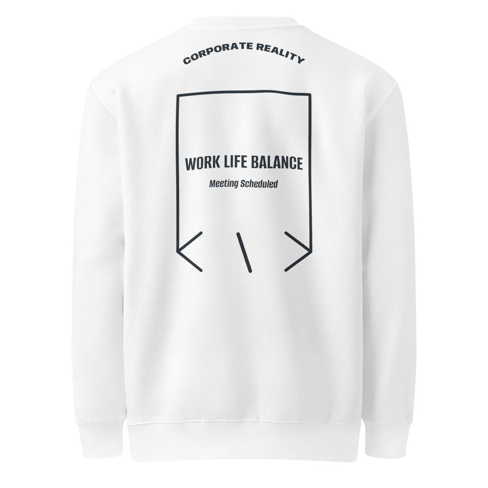 Work Life Balance — White Navy back mockup