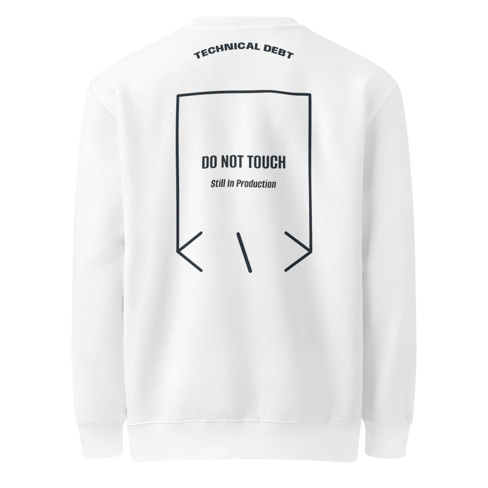 Do Not Touch — White Navy back mockup