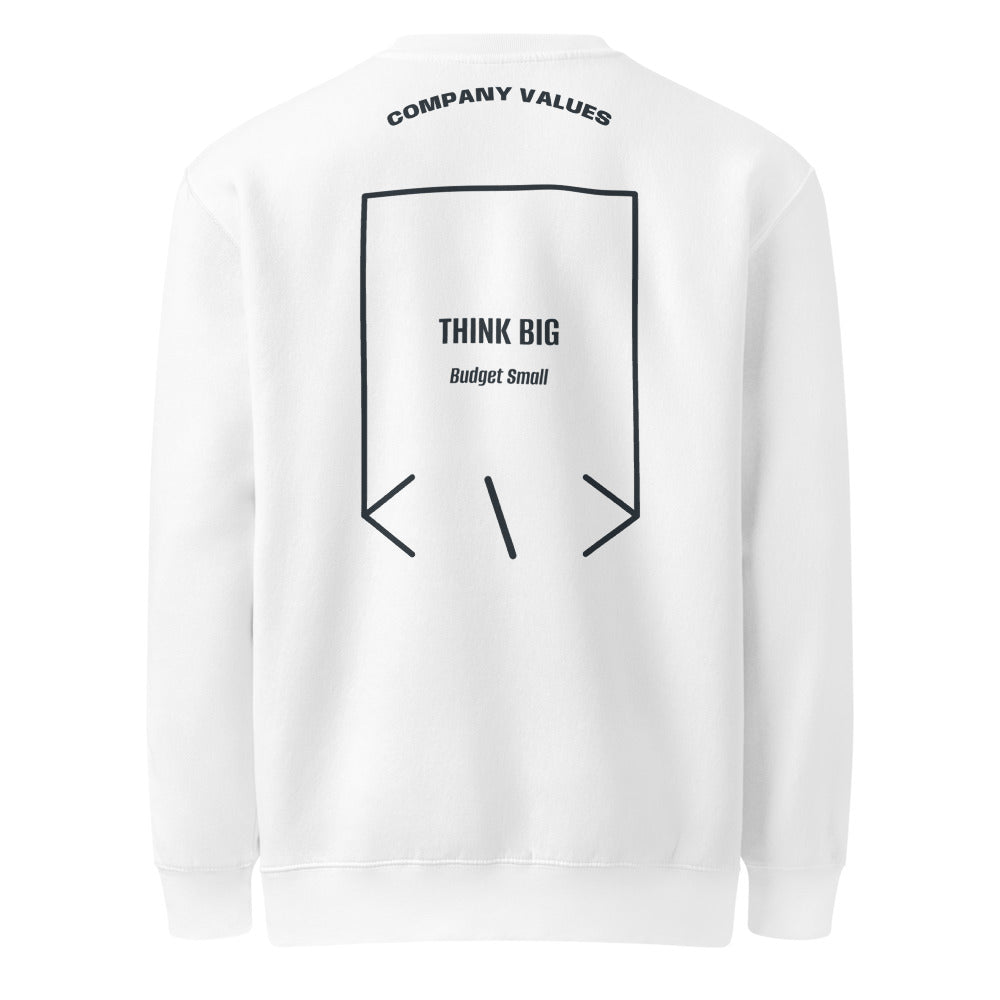 Think Big — White Navy back mockup