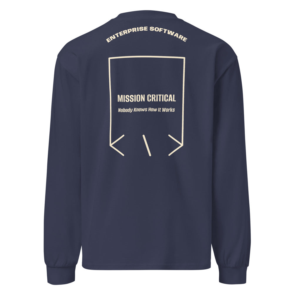 Mission Critical — Midnight Blue Ecru back mockup