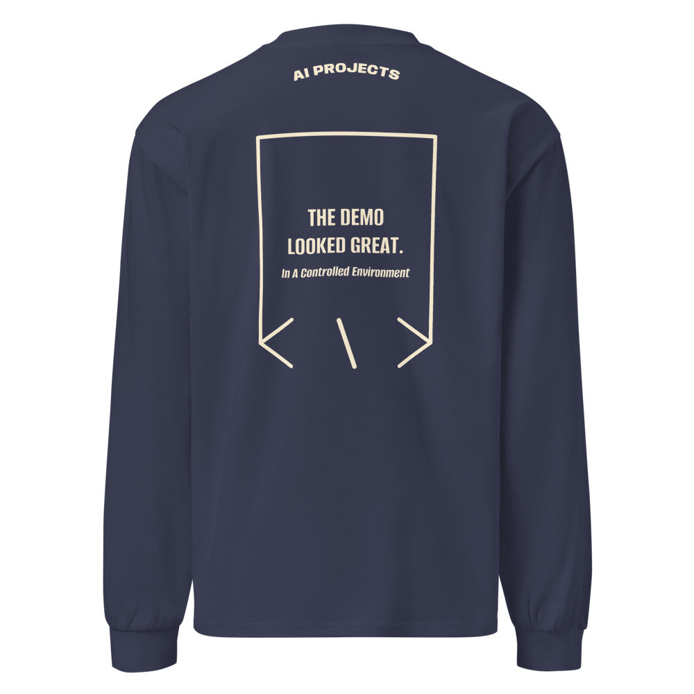 The Demo Looked Great. — Midnight Blue Ecru back mockup