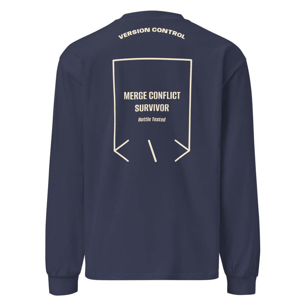 Merge Conflict Survivor — Midnight Blue Ecru back mockup
