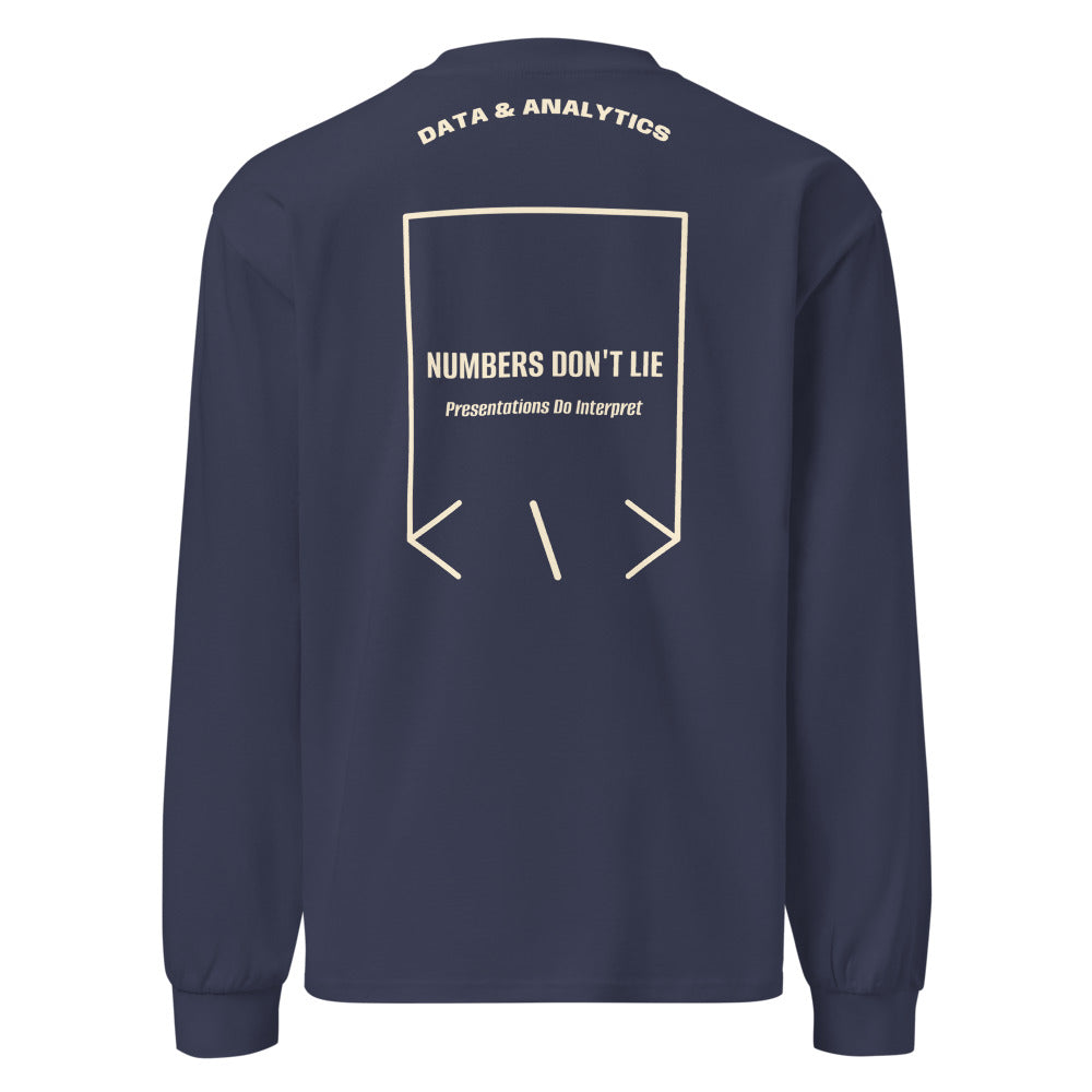 Numbers Don't Lie — Midnight Blue Ecru back mockup