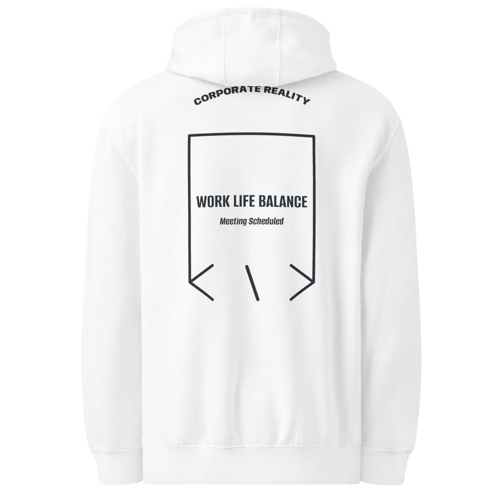 Work Life Balance — White Navy back mockup