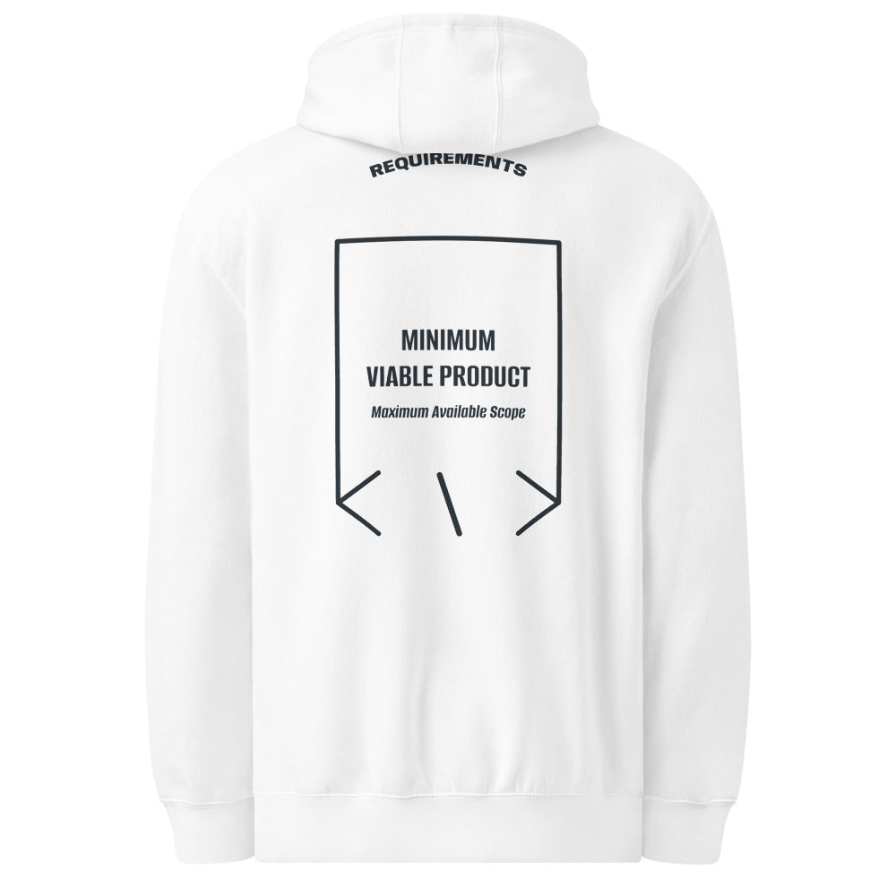 Minimum Viable Product — White Navy back mockup