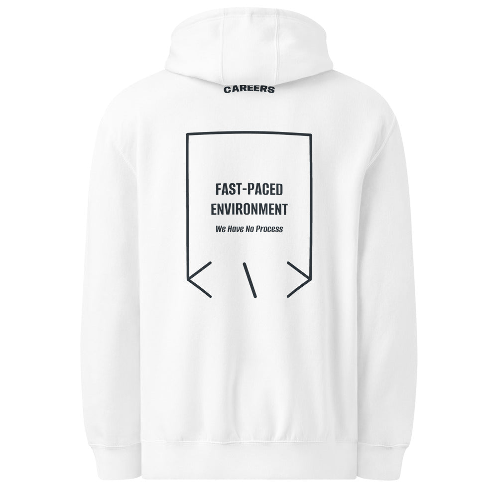Fast-Paced Environment — White Navy back mockup