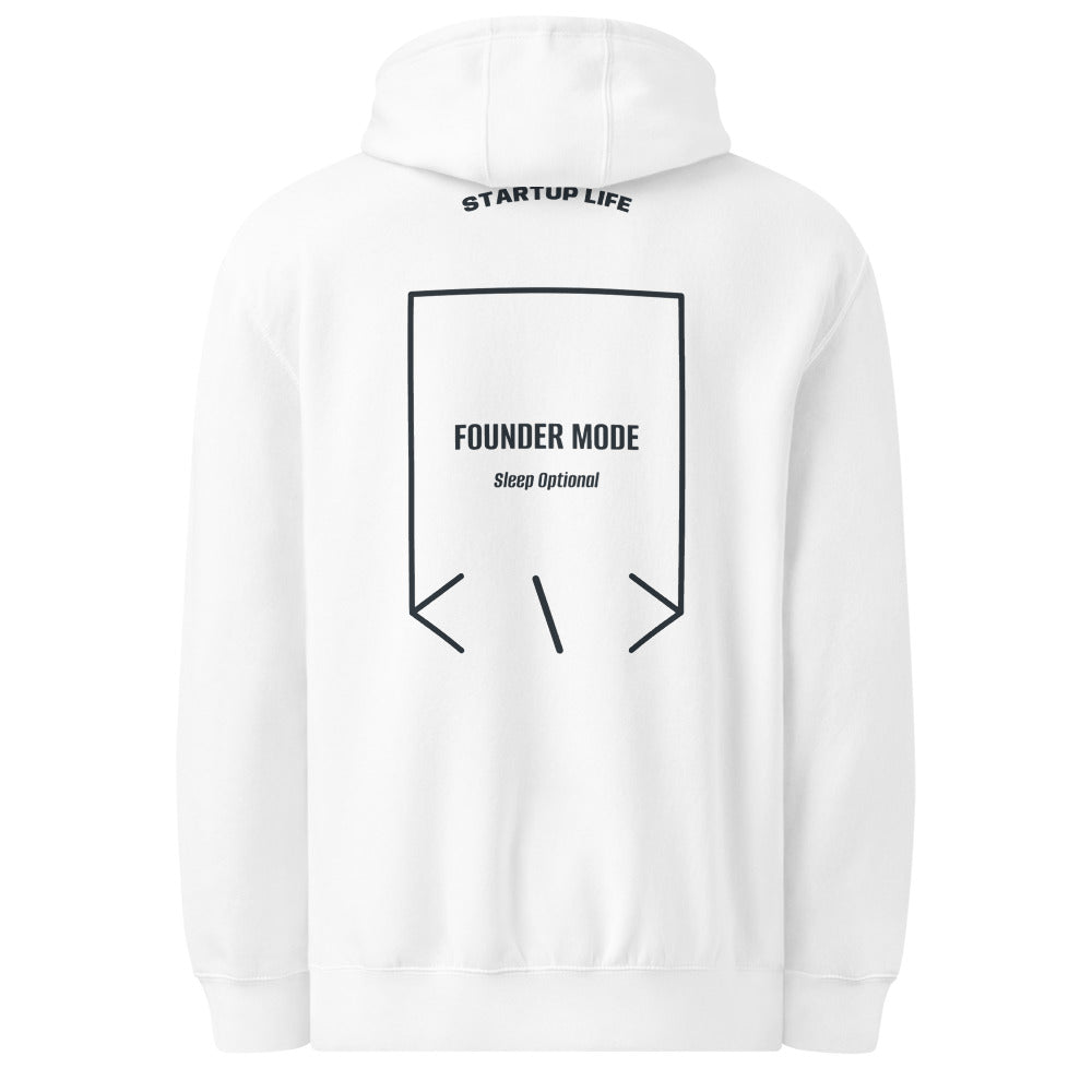 Founder Mode — White Navy back mockup