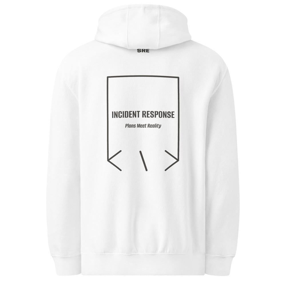 Incident Response — White Charcoal Heather back mockup