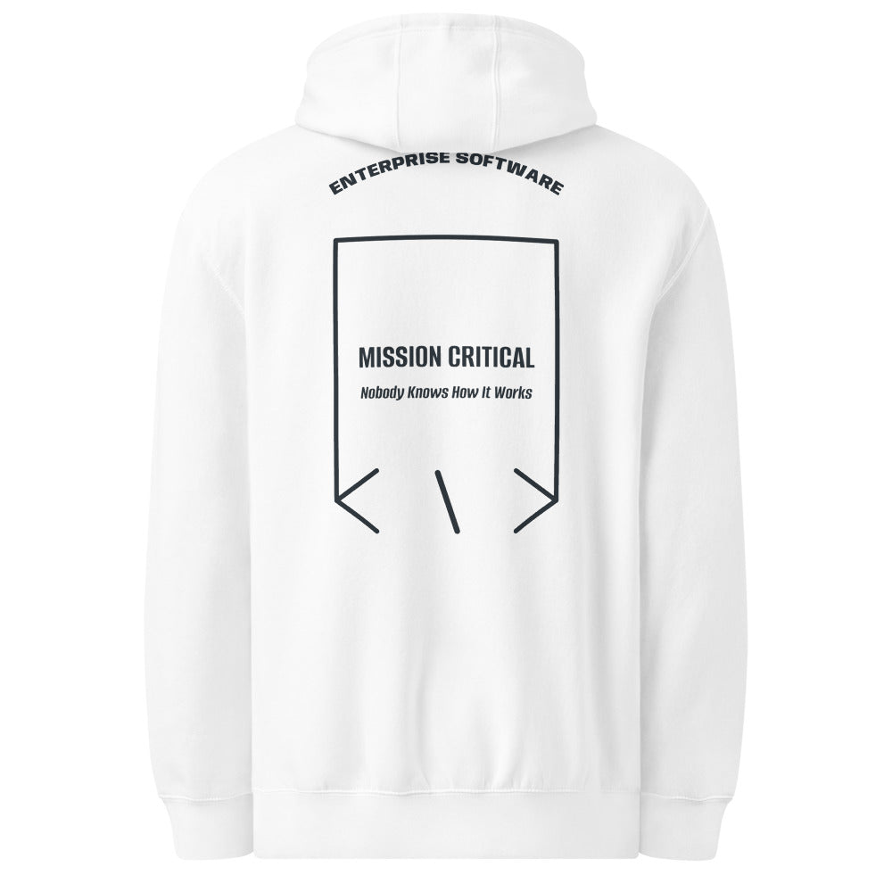 Mission Critical — White Navy back mockup
