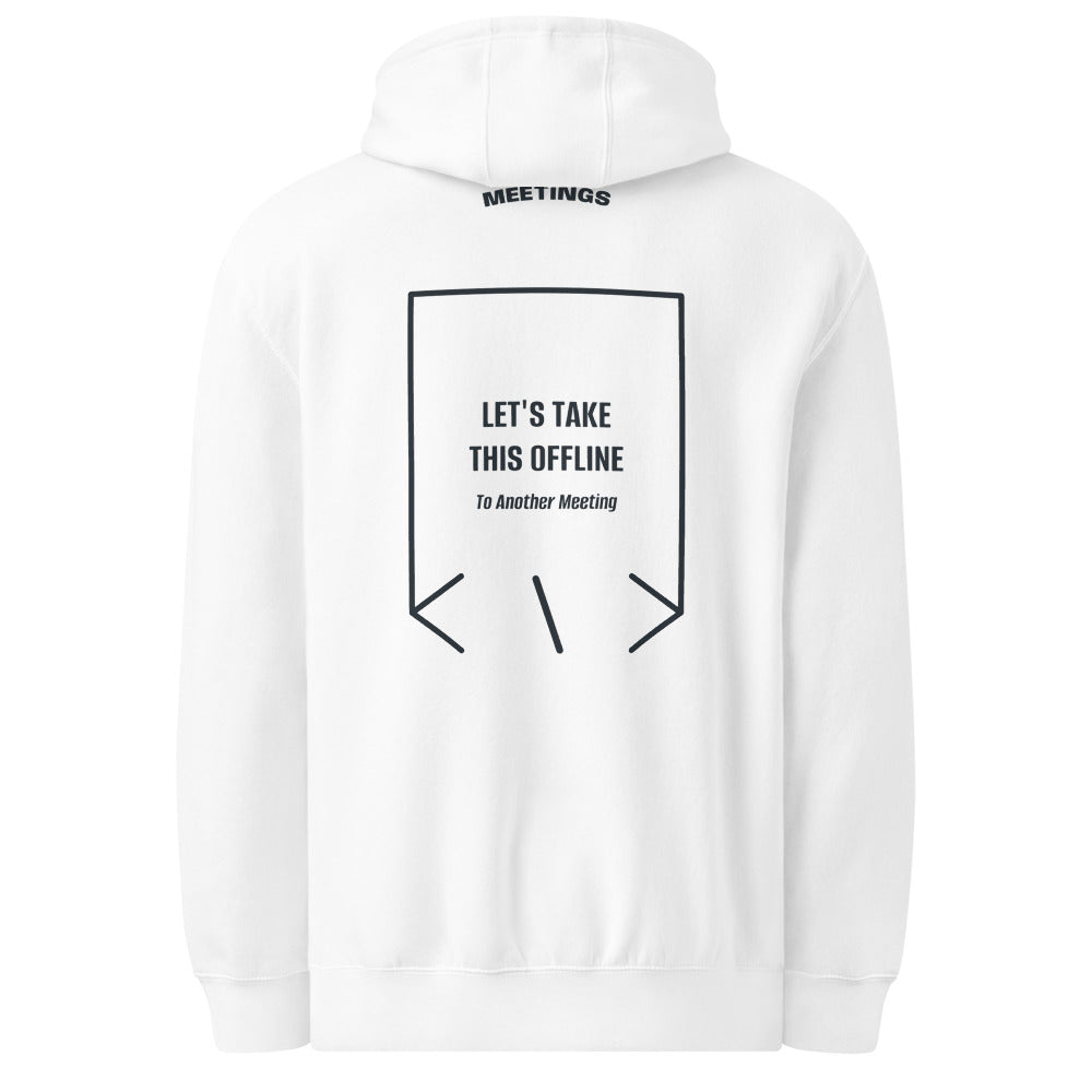 Let's Take This Offline — White Navy back mockup