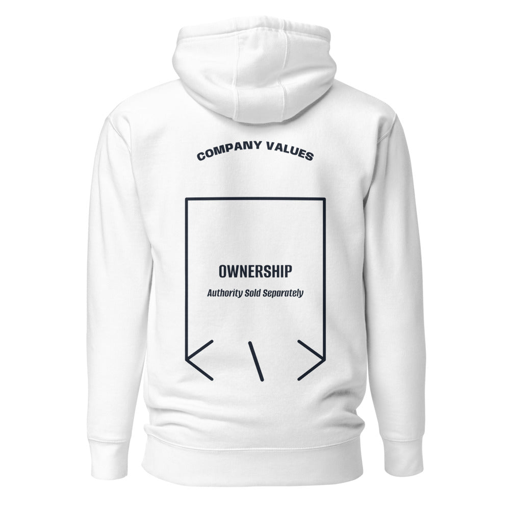 Ownership — White Navy Blazer back mockup