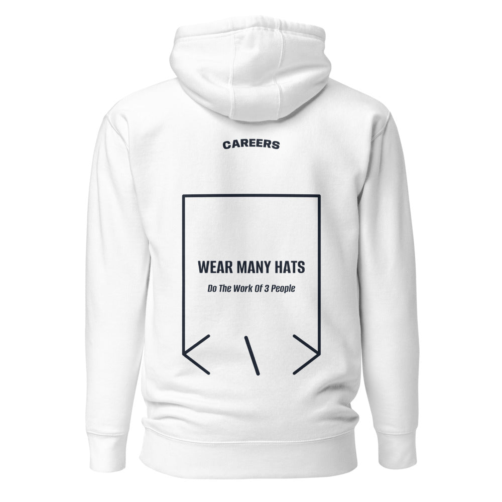 Wear Many Hats — White Navy Blazer back mockup