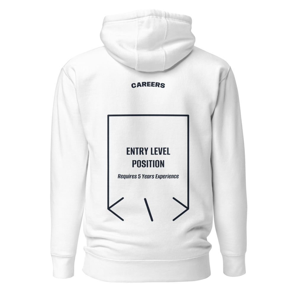 Entry Level Position — White Navy Blazer back mockup