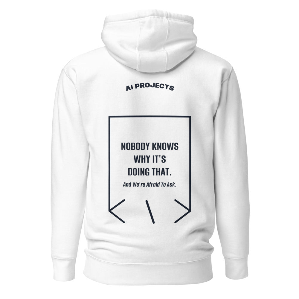 Nobody Knows Why It's Doing That. — White Navy Blazer back mockup