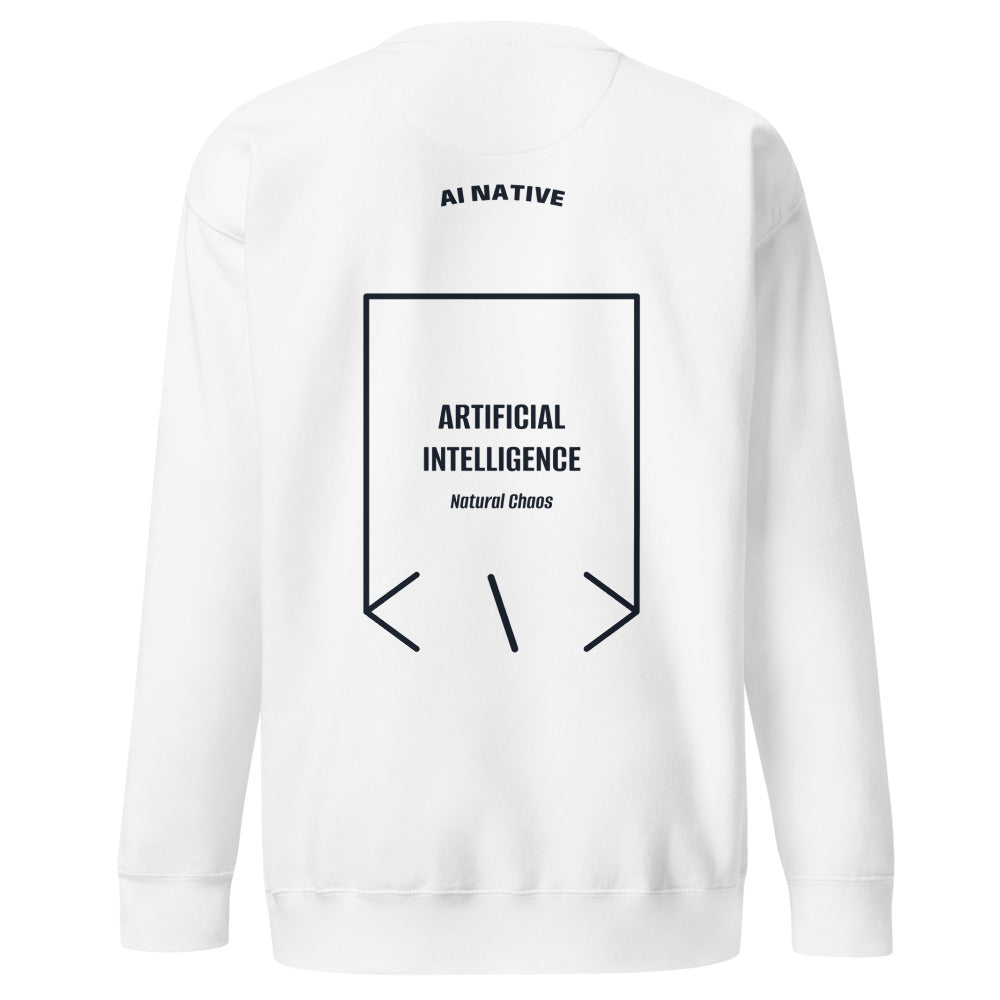 Artificial Intelligence — White Navy Blazer back mockup