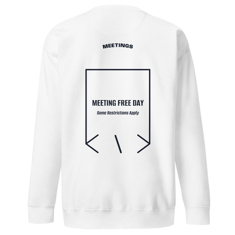 Meeting Free Day — White Navy Blazer back mockup