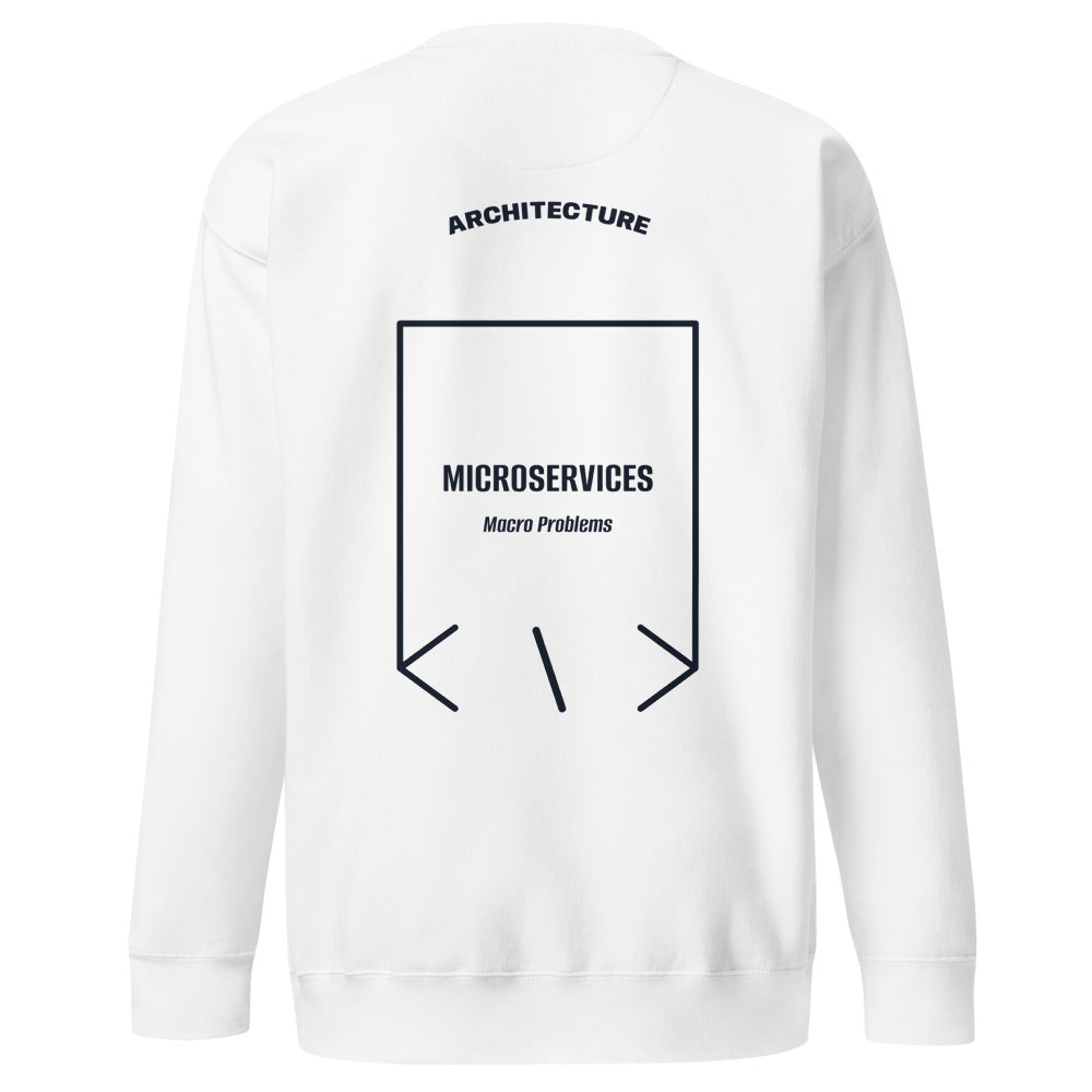 Microservices — White Navy Blazer back mockup