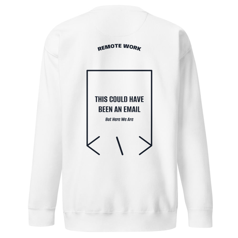 This Could Have Been An Email — White Navy Blazer back mockup