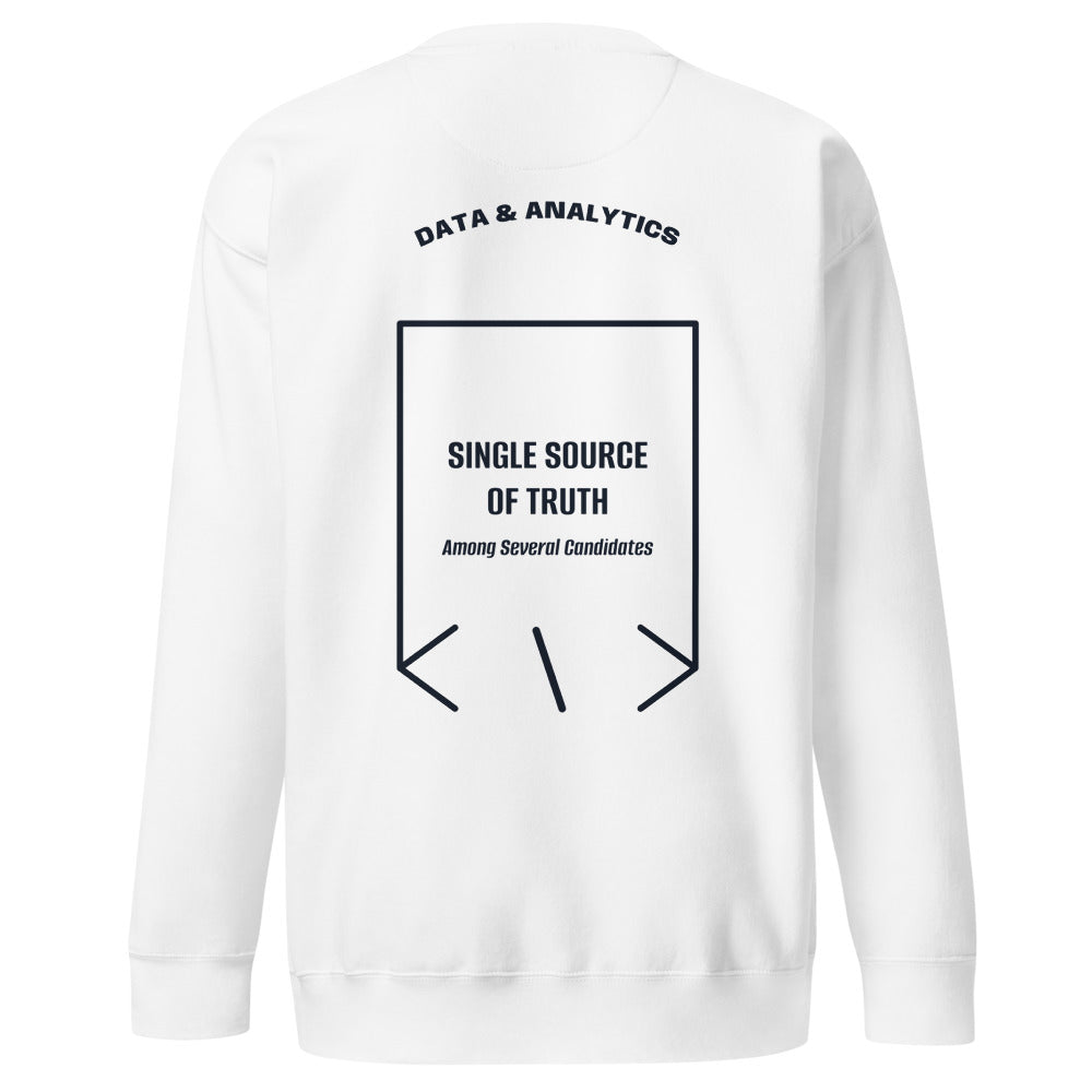Single Source Of Truth — White Navy Blazer back mockup