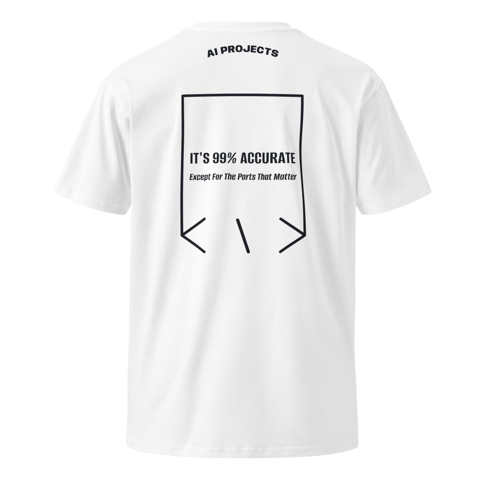 It's 99% Accurate — White Navy back mockup
