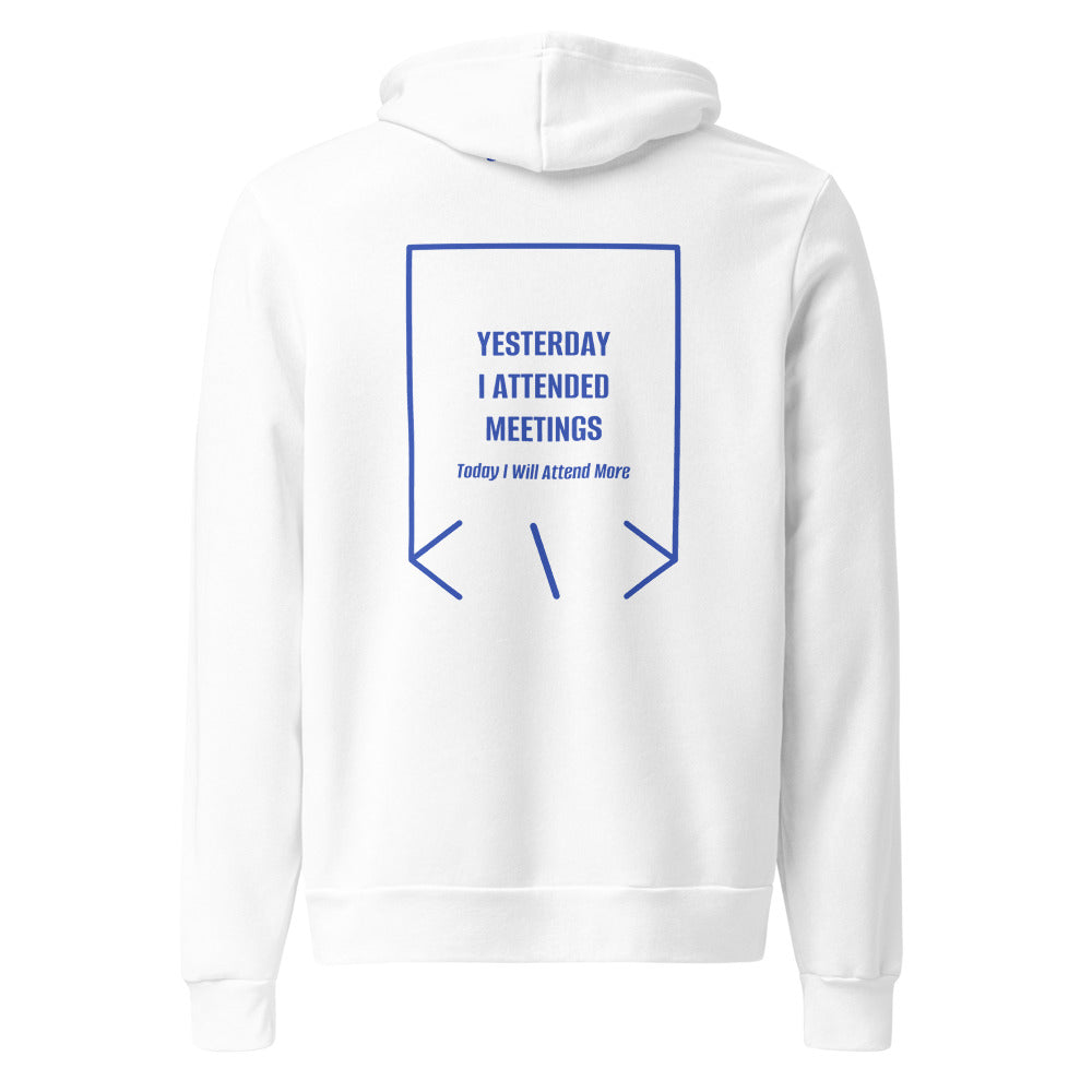 Yesterday I Attended Meetings — White True Royal back mockup