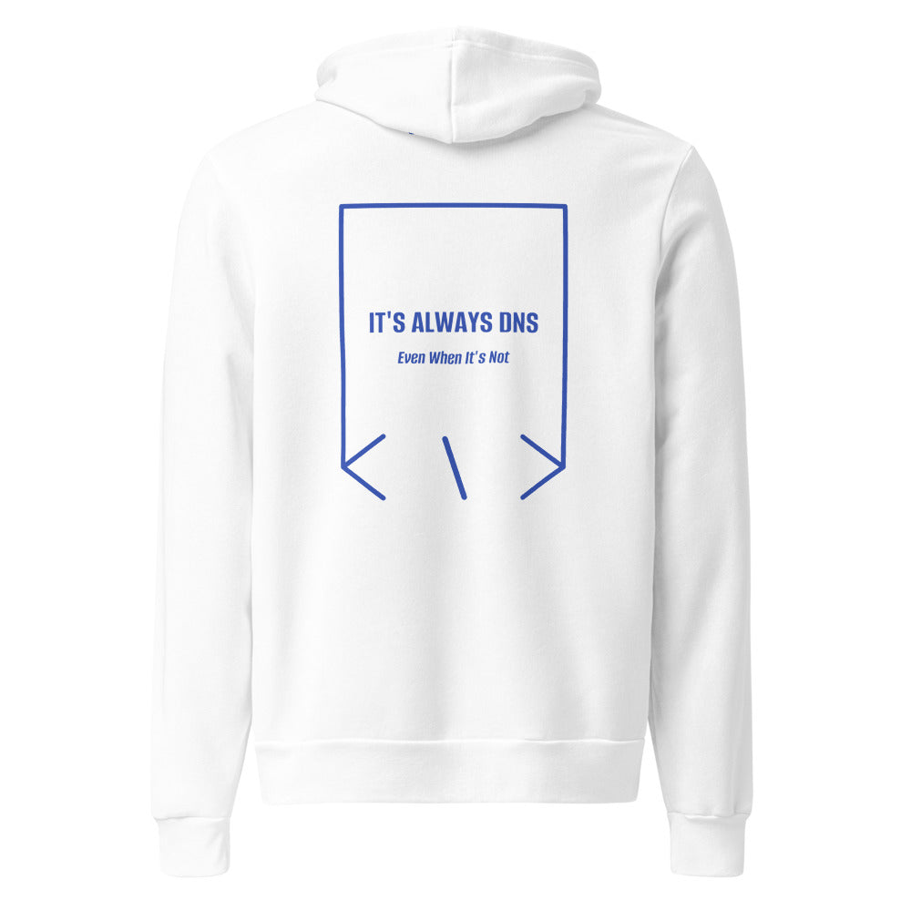 It's Always DNS — White True Royal back mockup