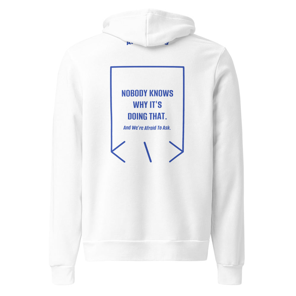 Nobody Knows Why It's Doing That. — White True Royal back mockup