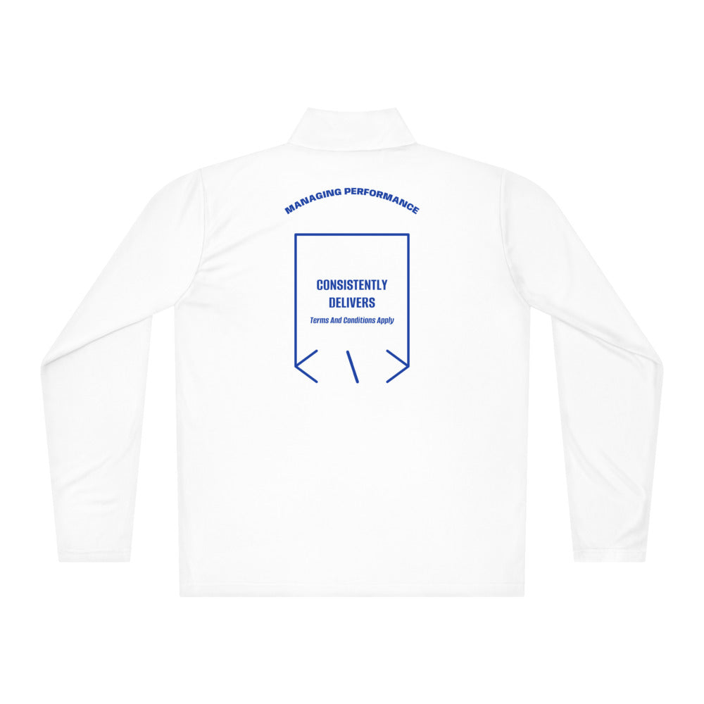 Consistently Delivers — White True Royal back mockup