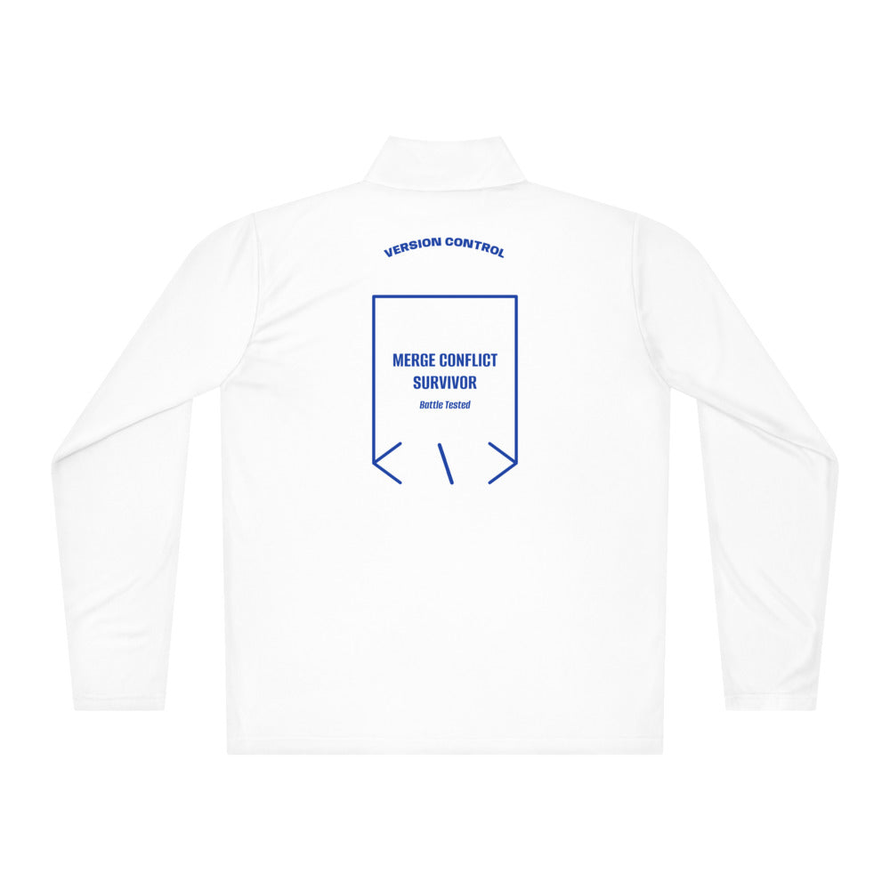 Merge Conflict Survivor — White True Royal back mockup