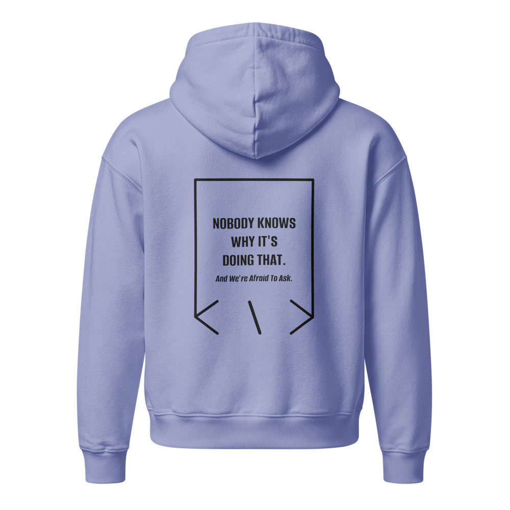 Nobody Knows Why It's Doing That. — Violet Black back mockup