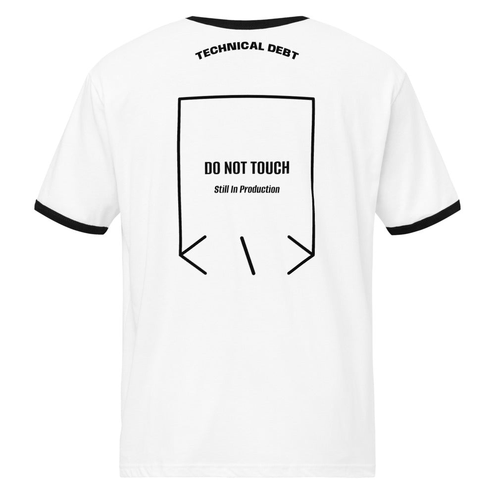 Do Not Touch — White / Black Black back mockup
