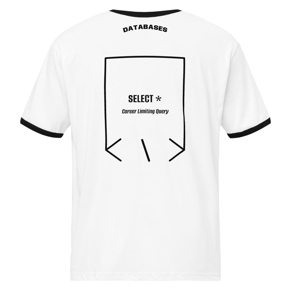 SELECT * — White / Black Black back mockup