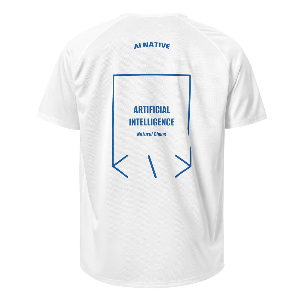 Artificial Intelligence — White Royal Blue back mockup