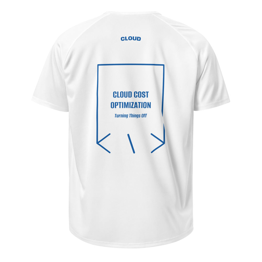 Cloud Cost Optimization — White Royal Blue back mockup