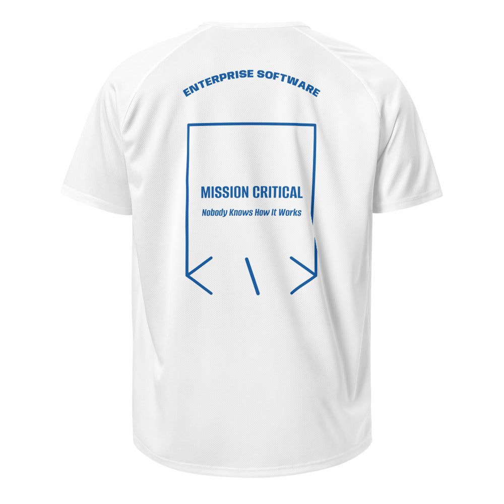 Mission Critical — White Royal Blue back mockup