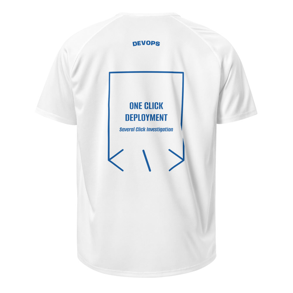 One Click Deployment — White Royal Blue back mockup