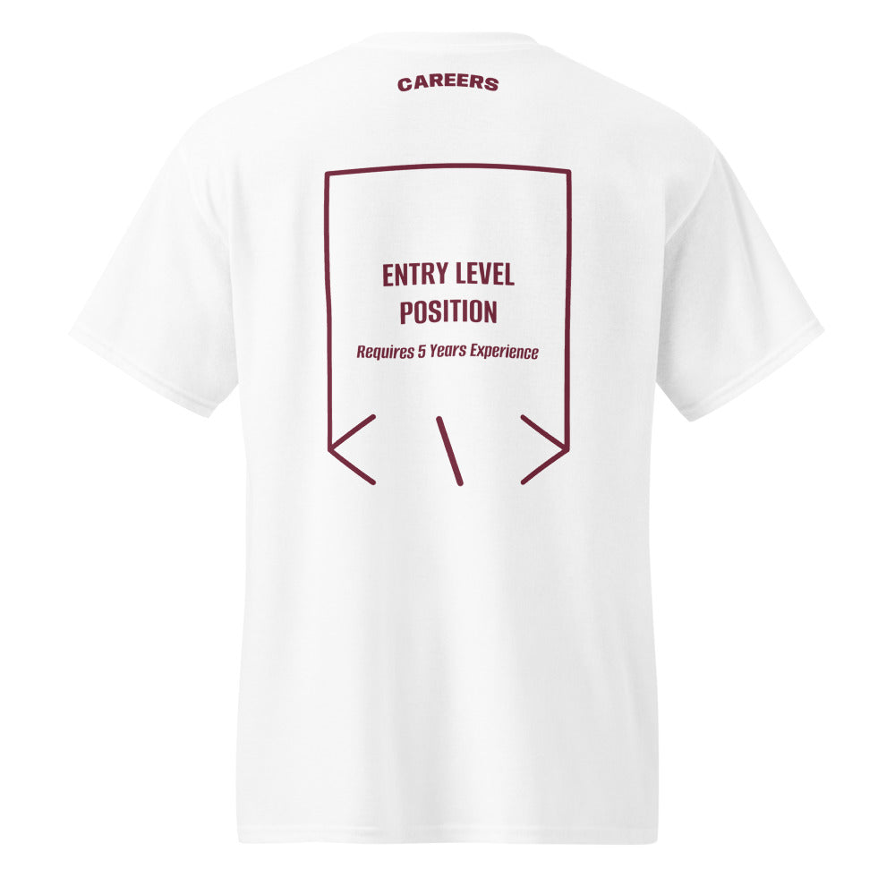 Entry Level Position — White Maroon back mockup